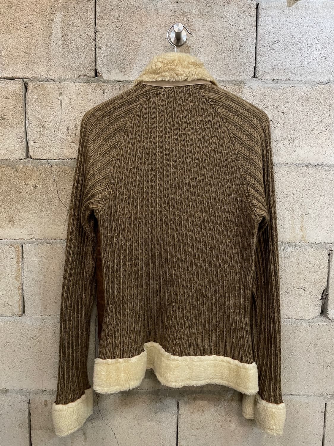 돌체앤가바나 시어링 레더 니트 집업 상품이미지4