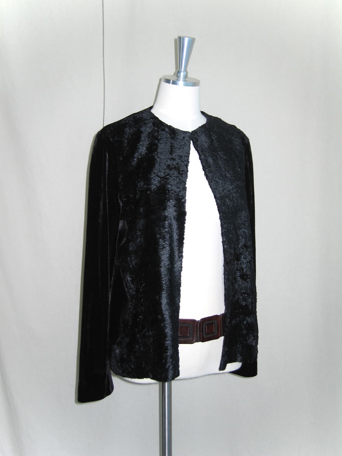 Hiroko Bis 벨벳 퍼 텍스처드 가디건 상품이미지3