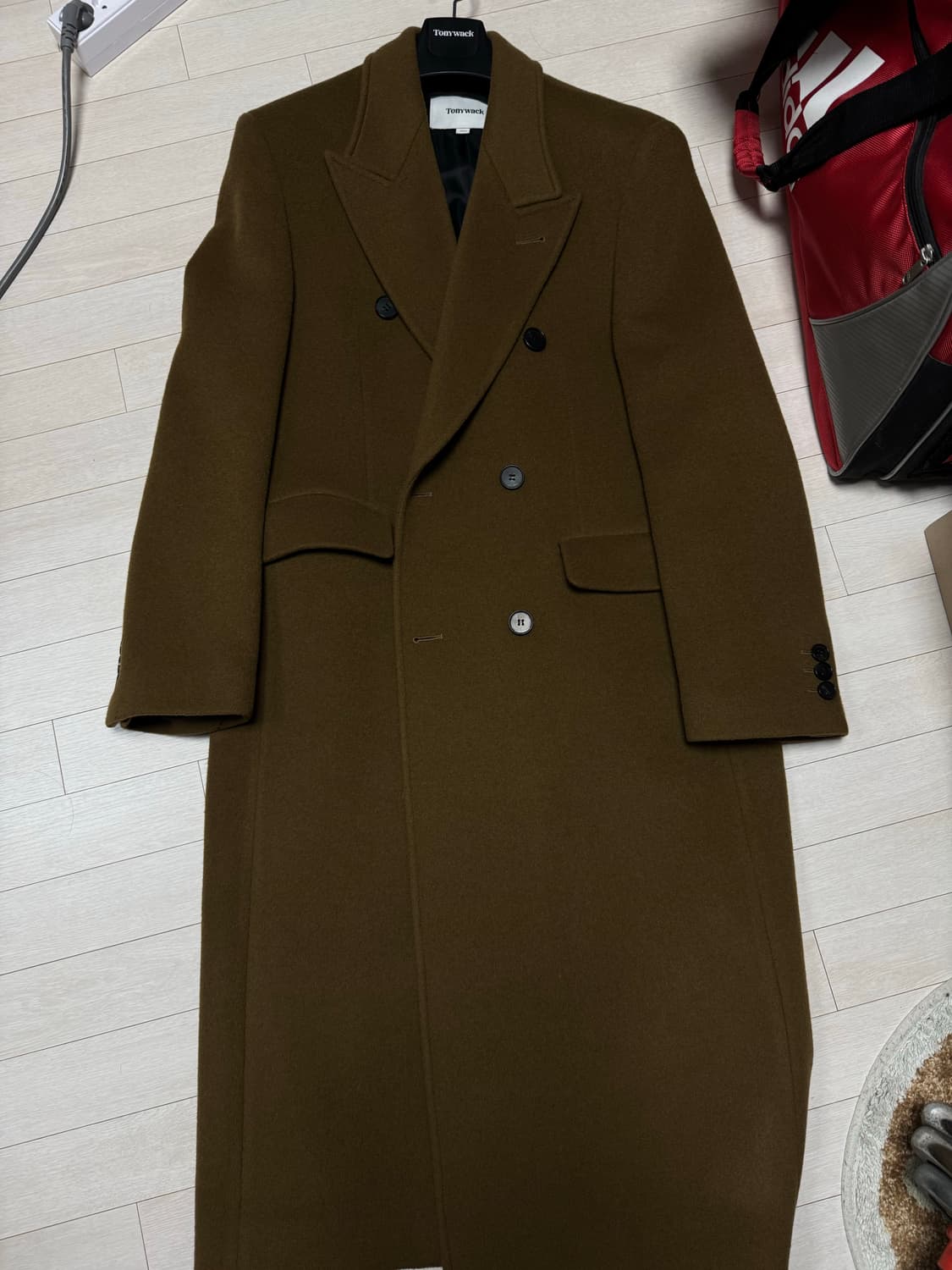 Tonywack 23FW 더블 블레스티드 코트 다크카멜 상품이미지3