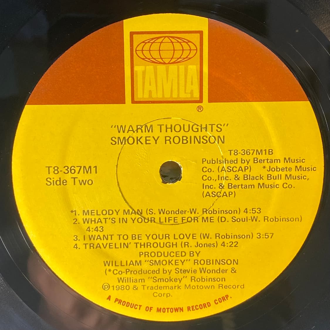 (중고LP-소울) Smokey Robinson -Warm Thoughts 상품이미지5