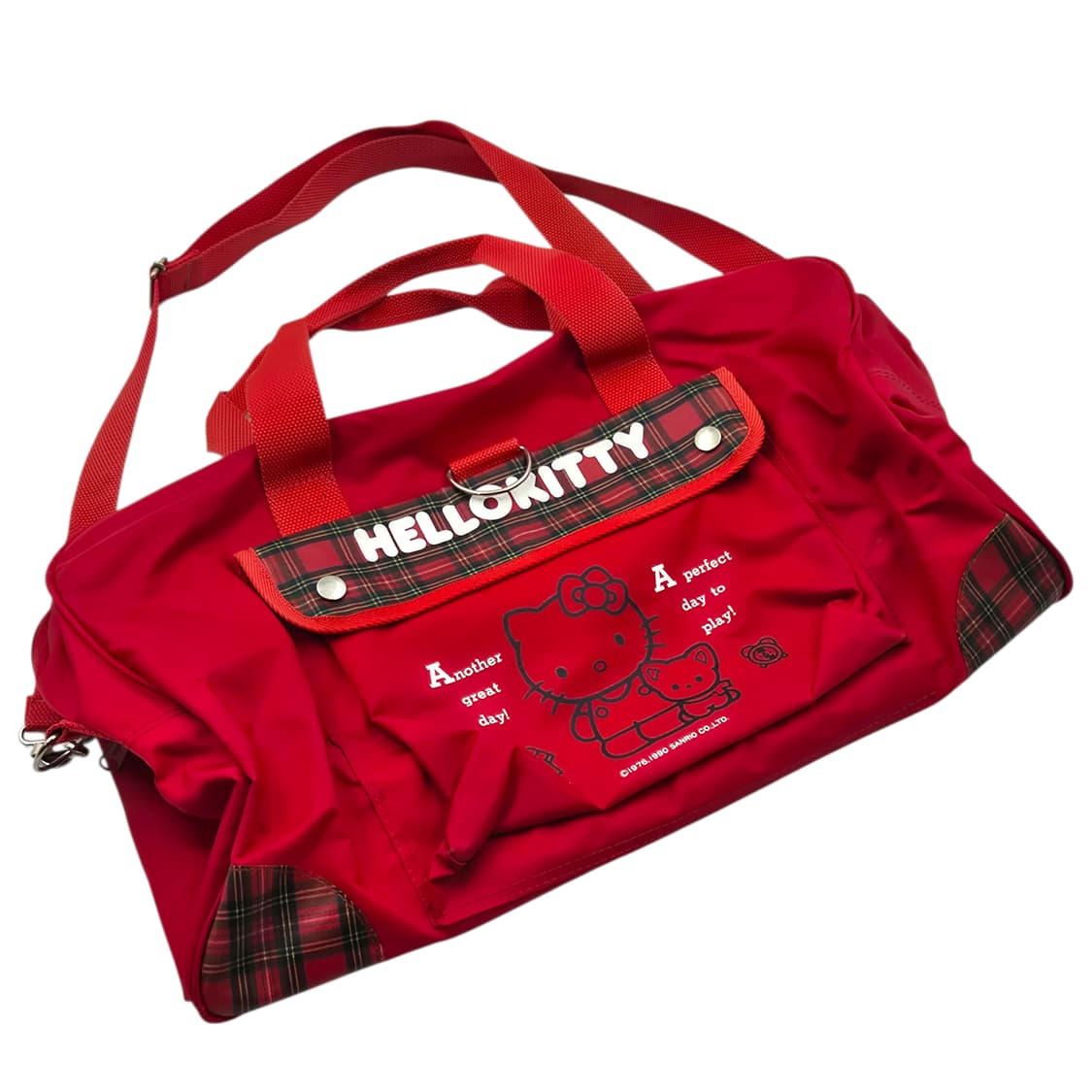 00s 헬로키티 오리지널 타탄 체크 빅 보스턴백 상품이미지1