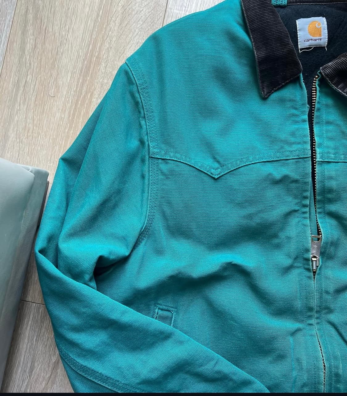 1990년대 빈티지 Carhartt SANTA FE 재킷 아쿠아 블루! 상품이미지2