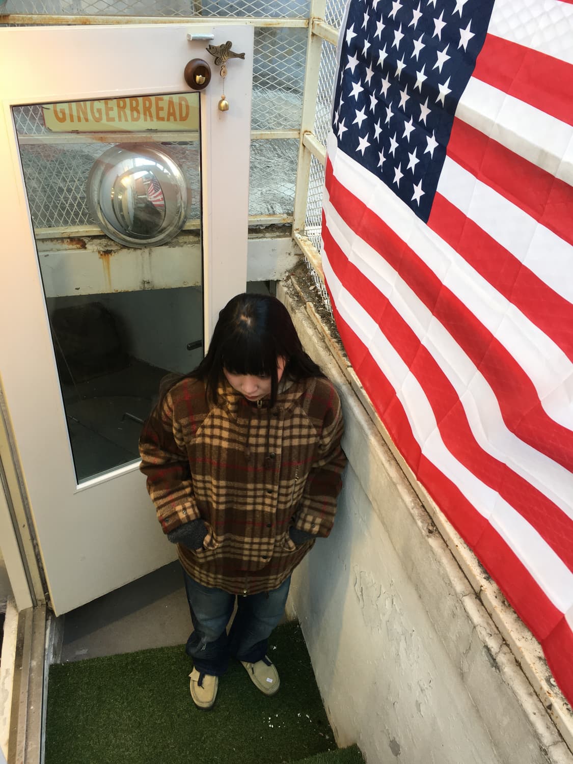 90s Ralph lauren 랄프로렌 컨트리 울 하프코트 상품이미지8