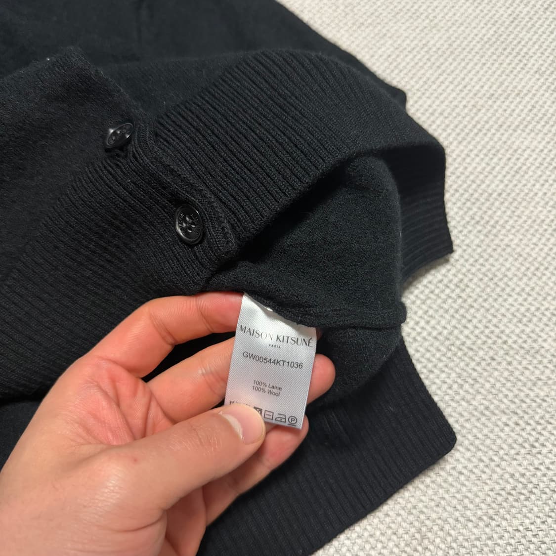 메종키츠네 더블폭스 블랙 가디건 상품이미지3