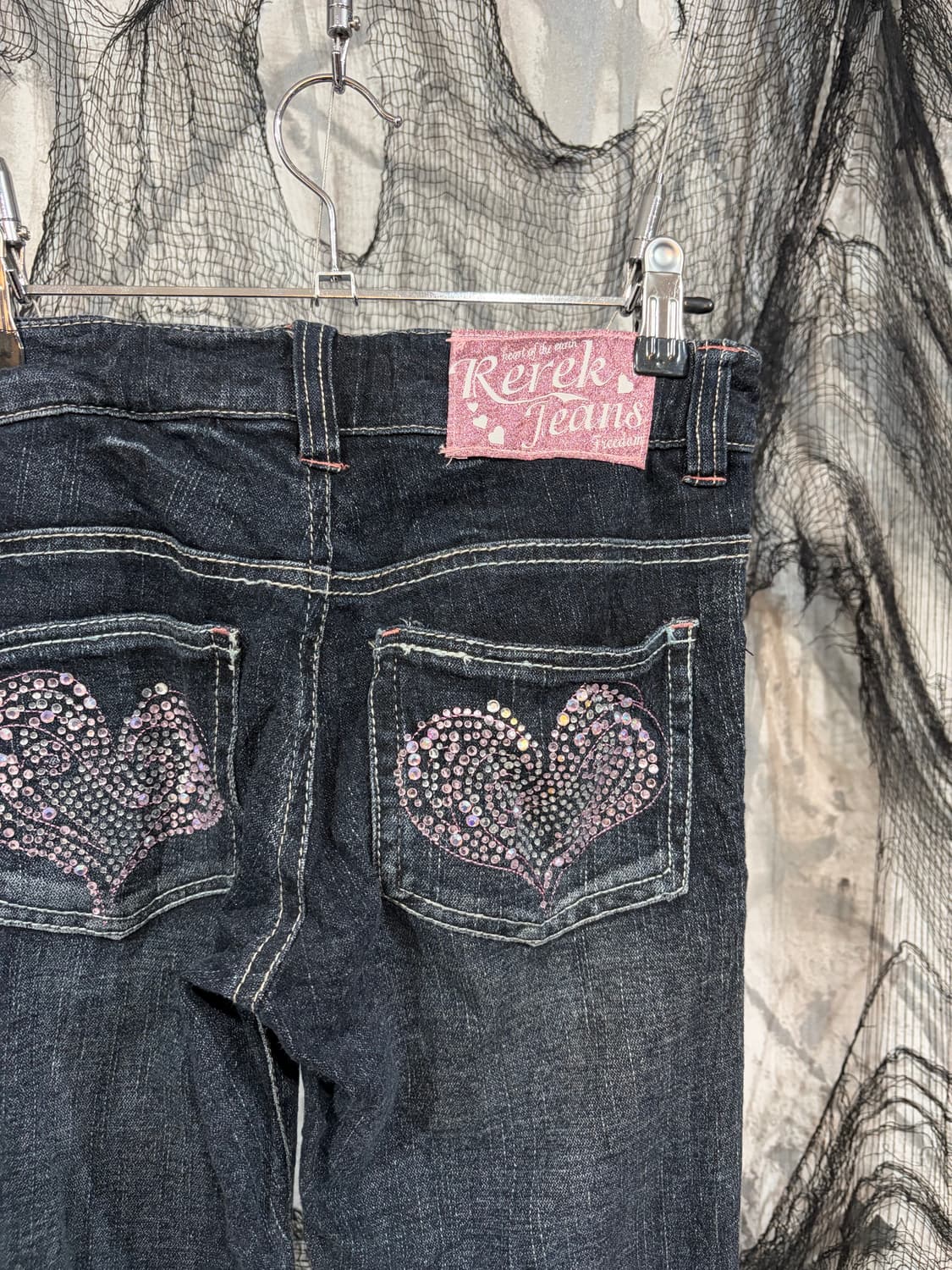 00's poket cubic heart boots cut pants 상품이미지5