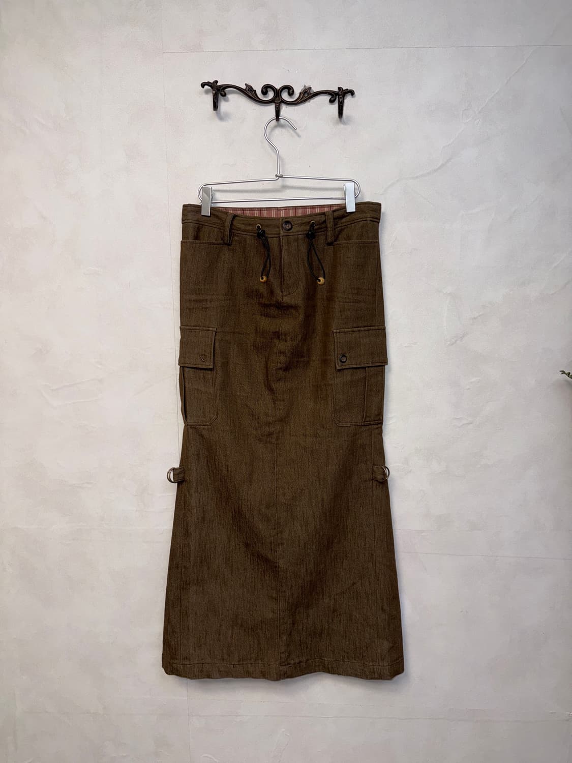 Michel Klein brown denim back slit sk  상품이미지1