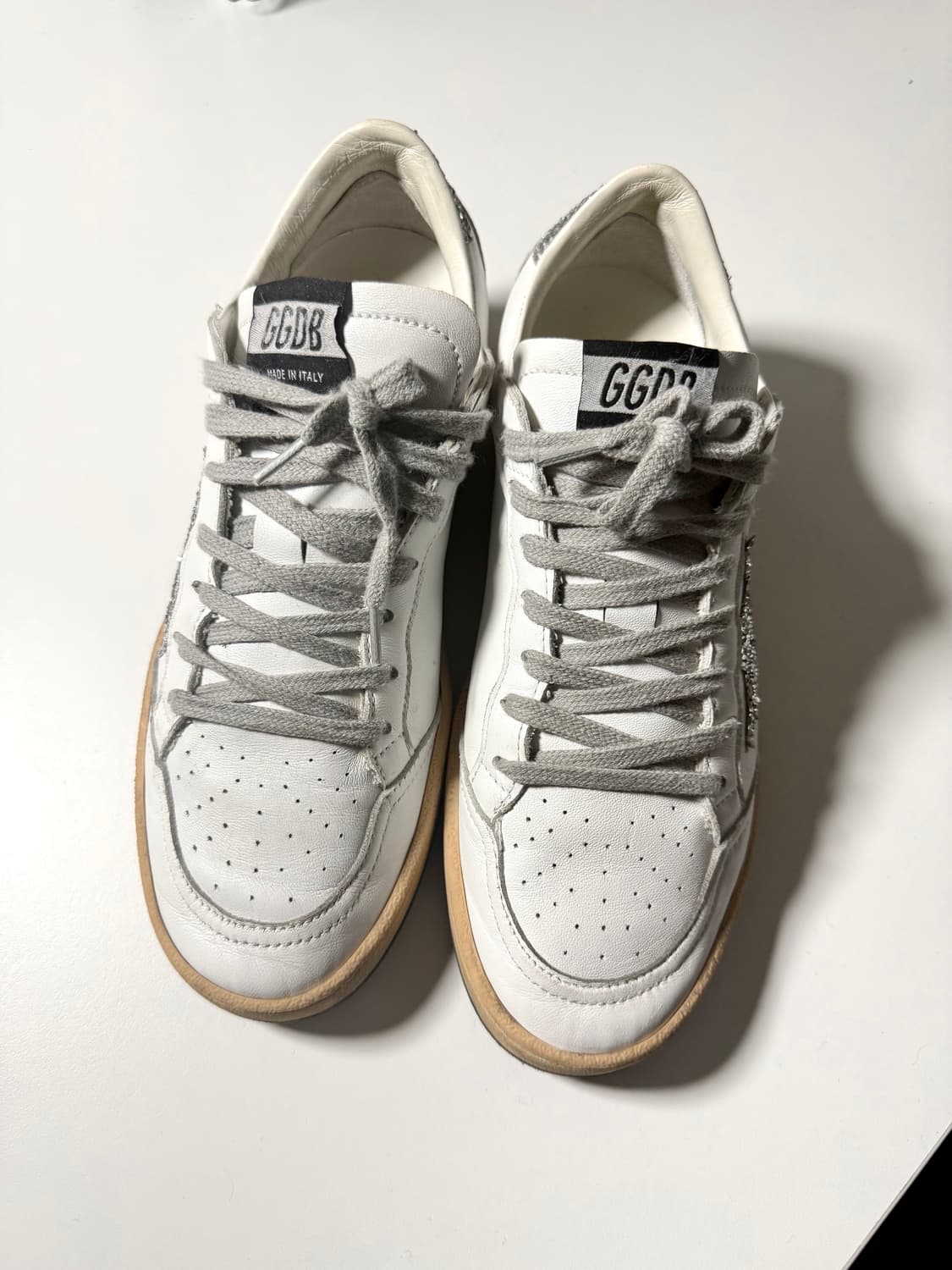 38사이즈, 250 골든구스 볼스타 화이트 글리터 스니커즈 상품이미지6