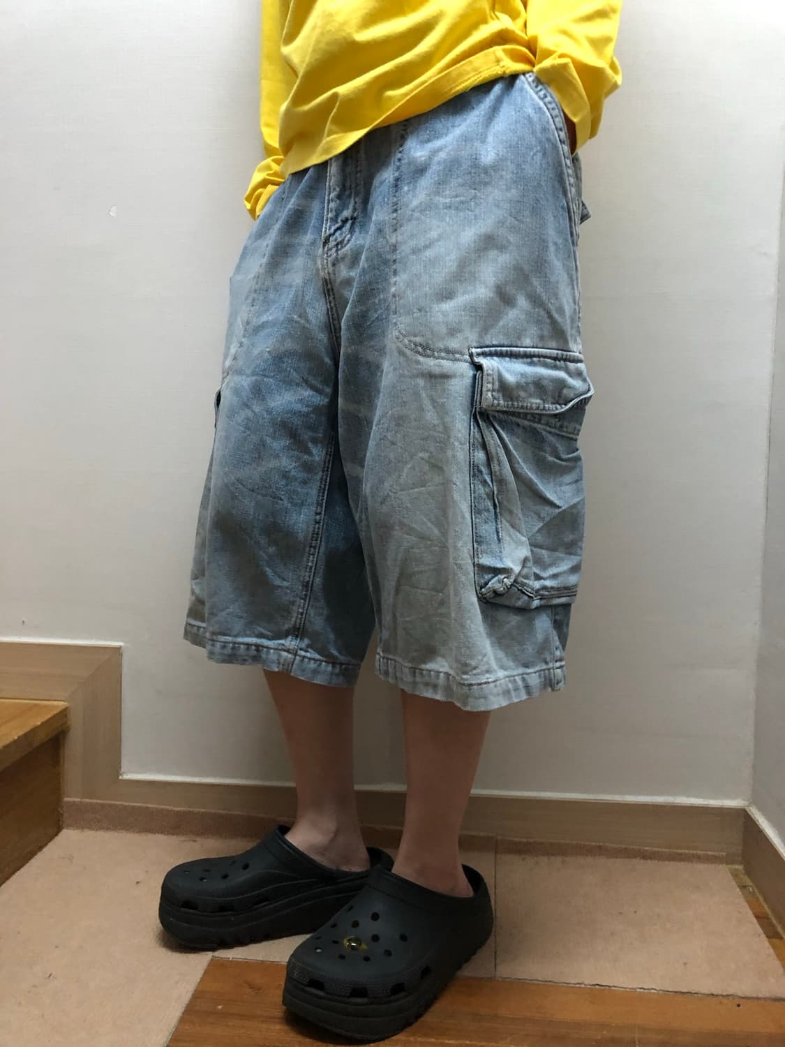 빈티지 데님 카고 버뮤다 팬츠 상품이미지7