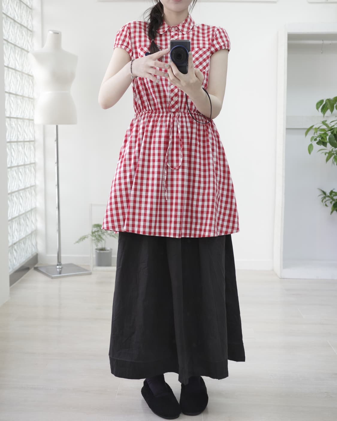 Pinklatte Red check one-piece 상품이미지6