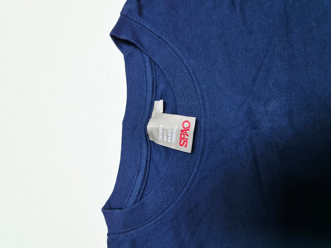 스파오 SPAO 남자 솔리드 7부 티셔츠 110 블루 상품이미지5