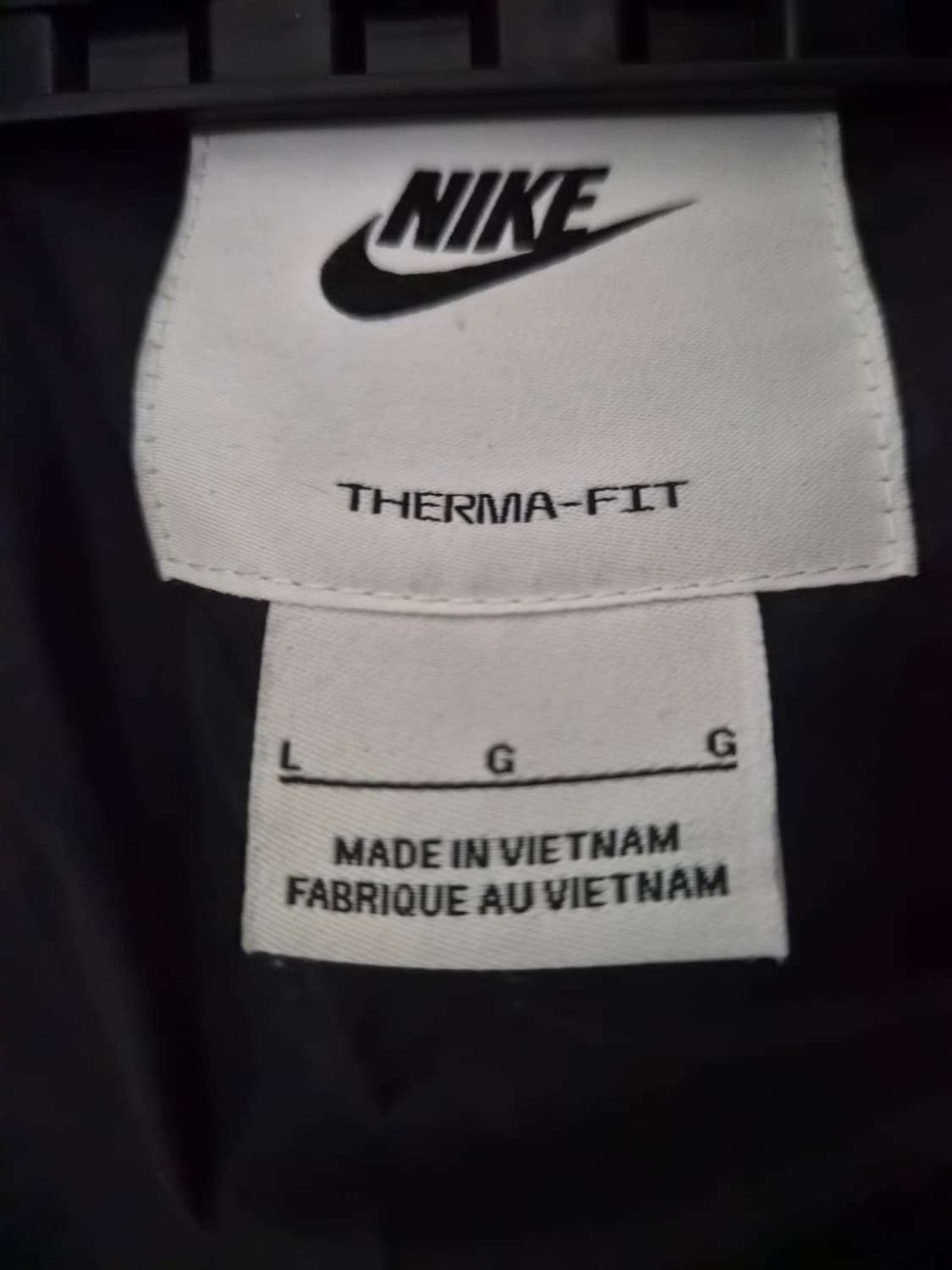 나이키 써마핏  THERMA-FIT 블랙 후드 패딩 L 상품이미지3