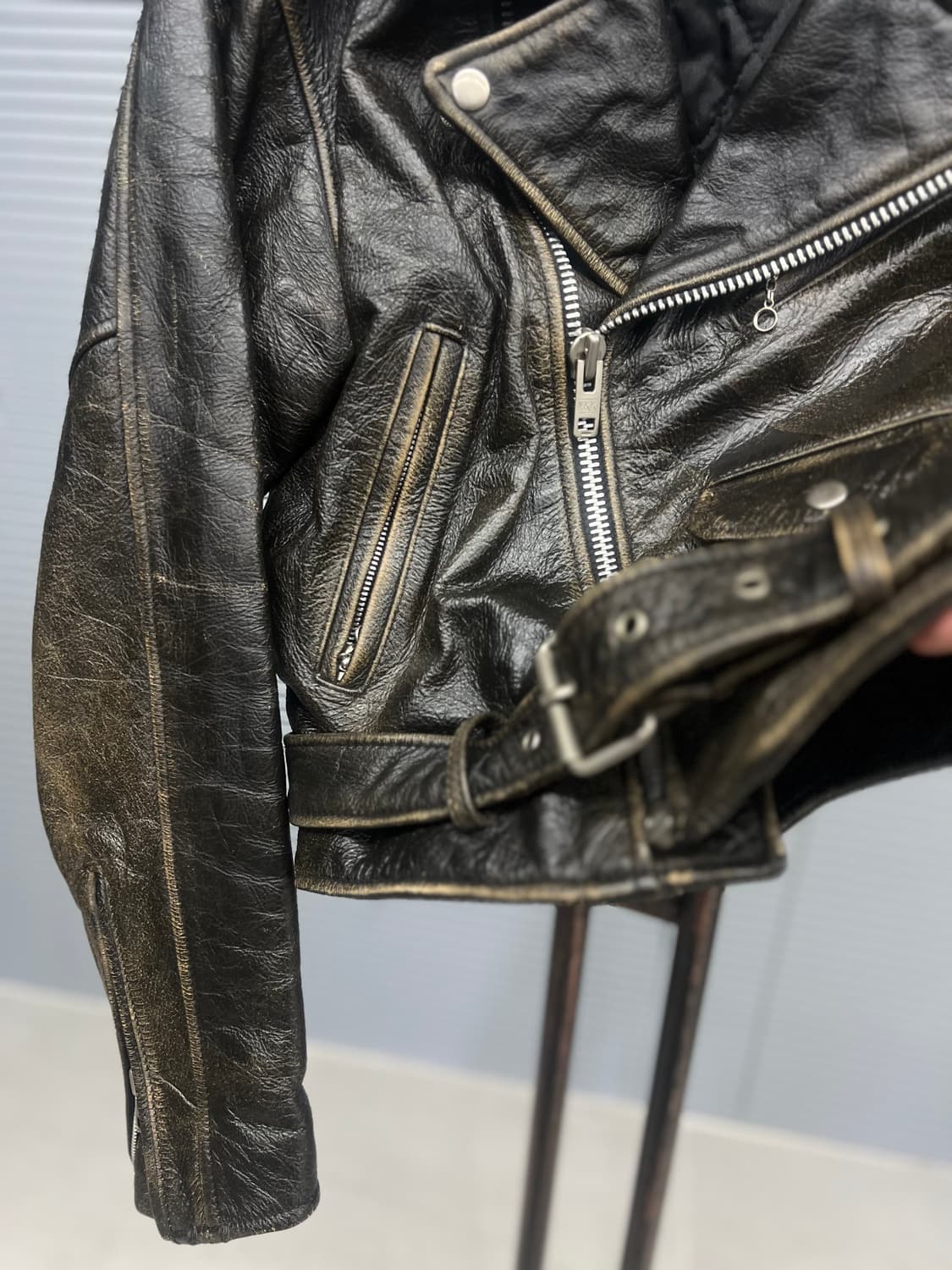 빈티지 더블 라이더 숏 자켓  상품이미지5