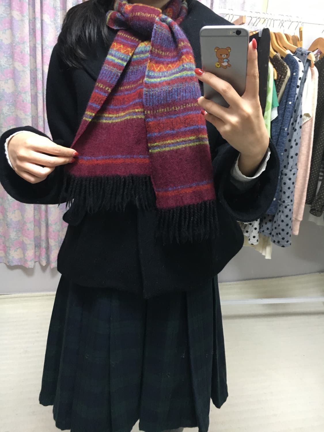 다채색 스트라이프 울 머플러 상품이미지4