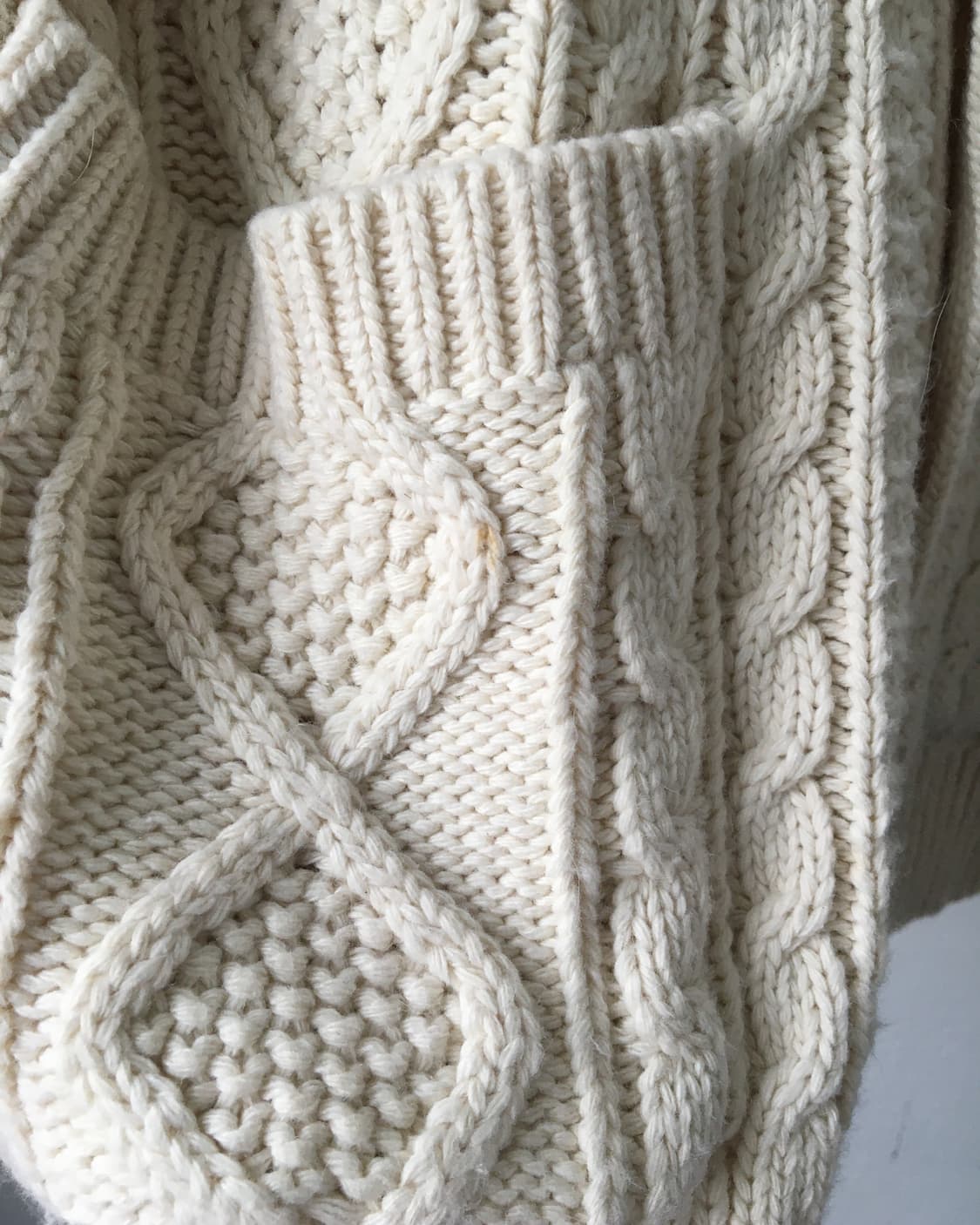 Cable pattern knit cardigan 상품이미지4