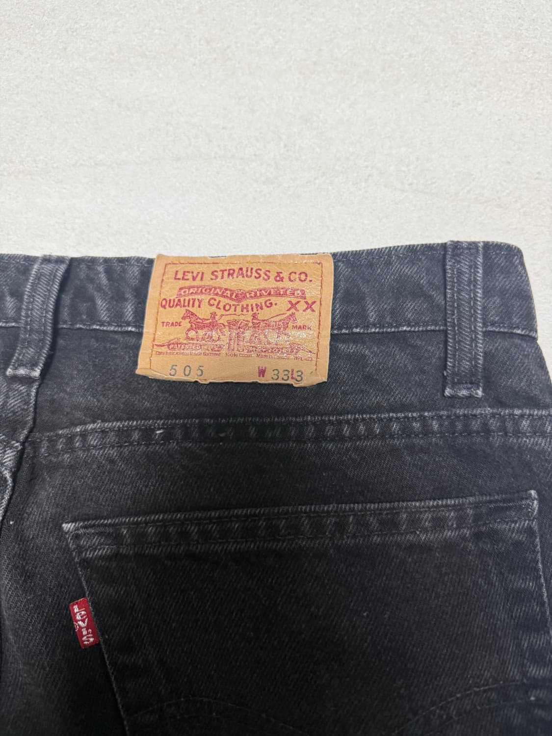 리바이스 빈티지 블랙 505 사이즈 실측확인 상품이미지3