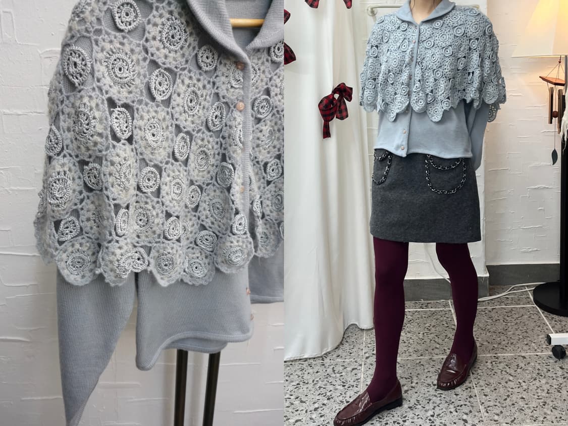 Flower crochet cardigan 상품이미지1