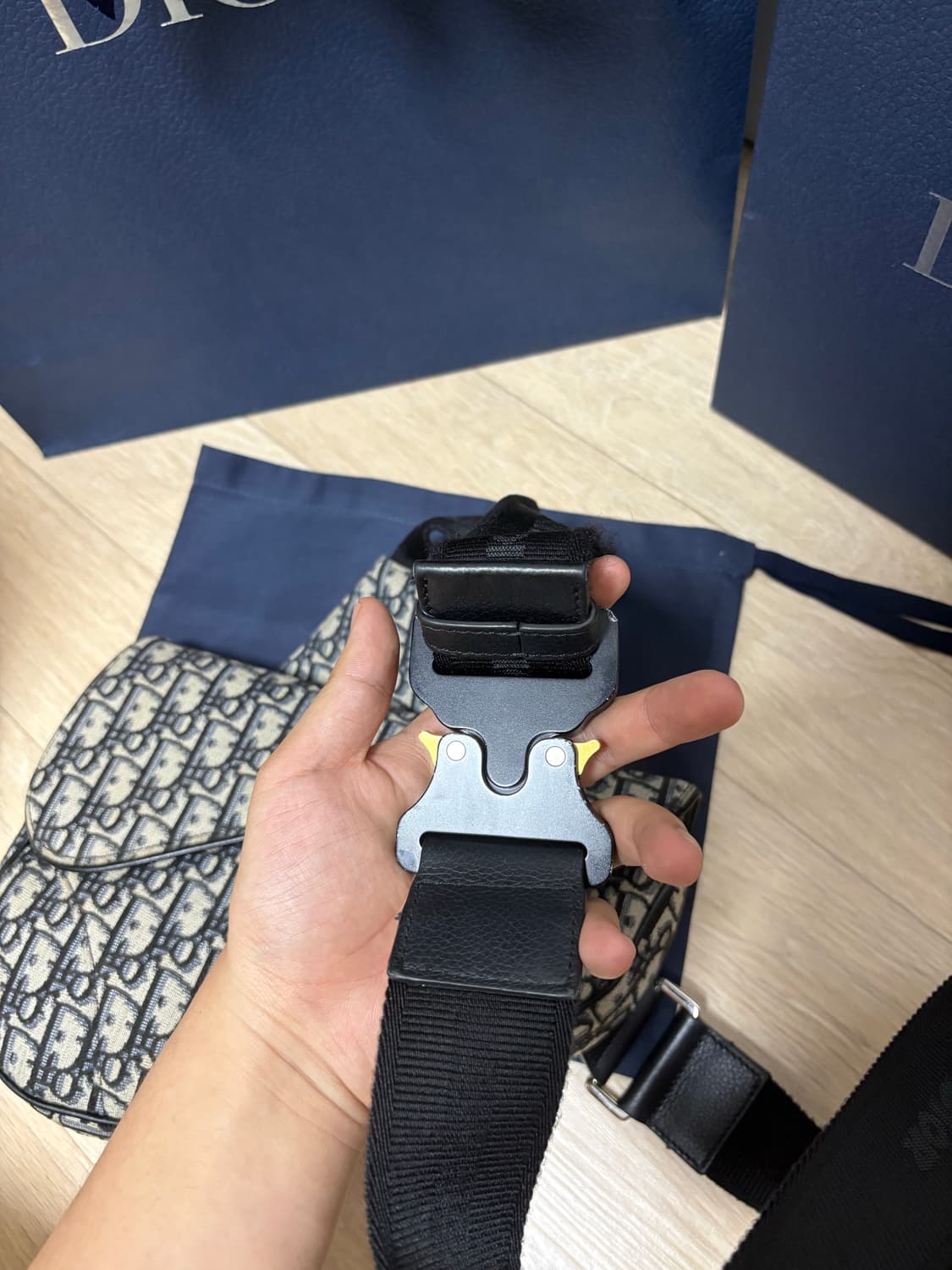 (정품) 디올 오블리크 새들백 미디움 상품이미지9