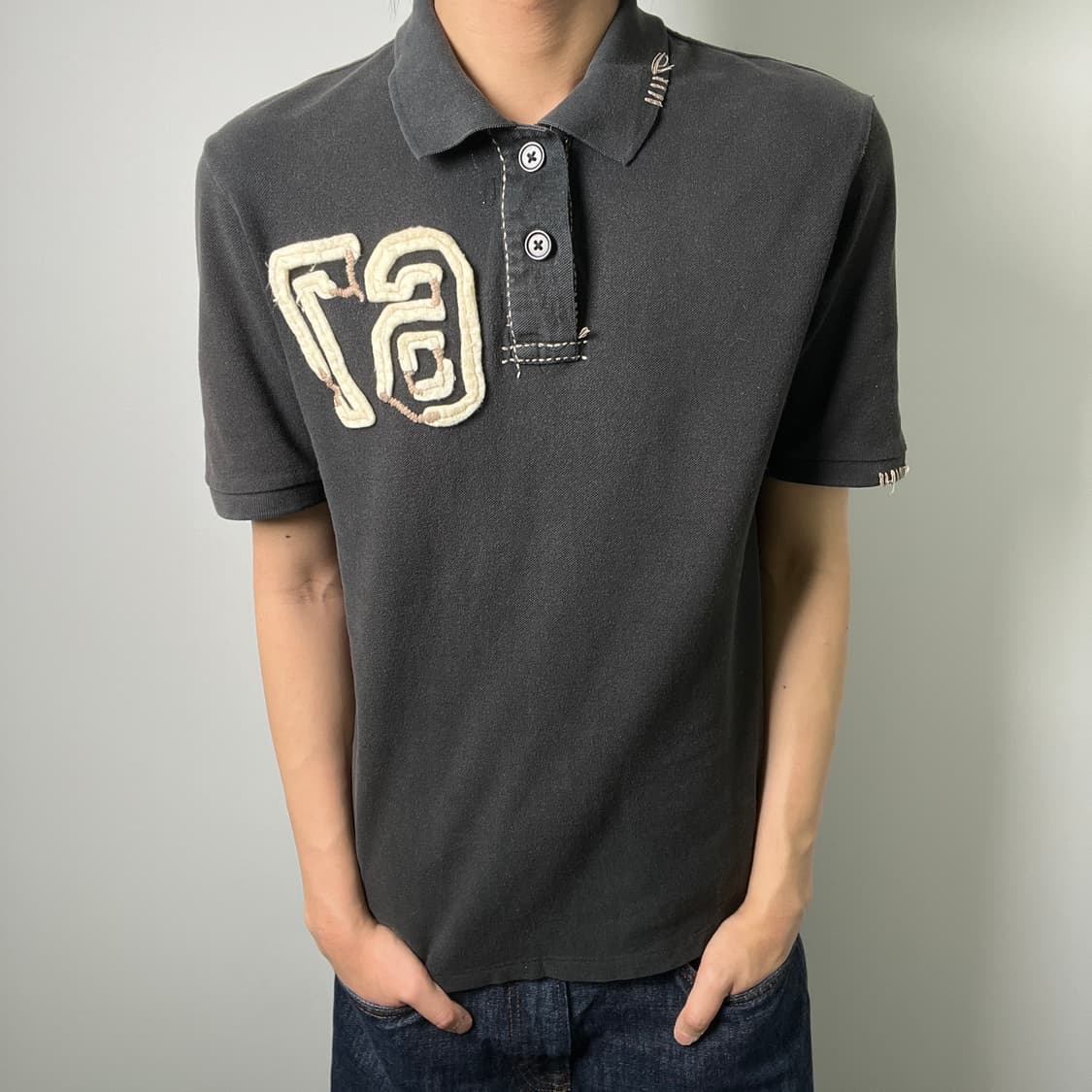 폴로 진스 빈티지 반팔 폴로 셔츠 M 상품이미지3