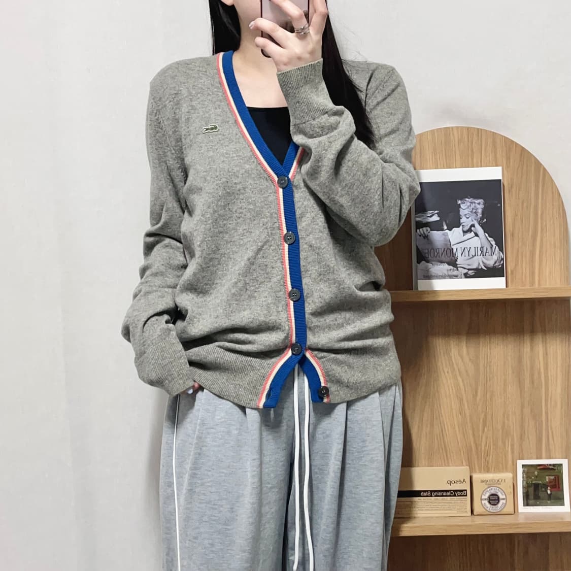 [정품] 라코스테 그레이 울 가디건 [ 105 ] 상품이미지1