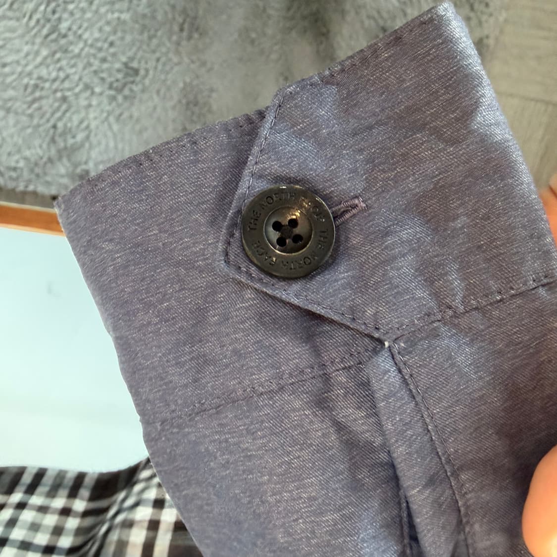 노스페이스 체크 배색 후드 바람막이 상품이미지4