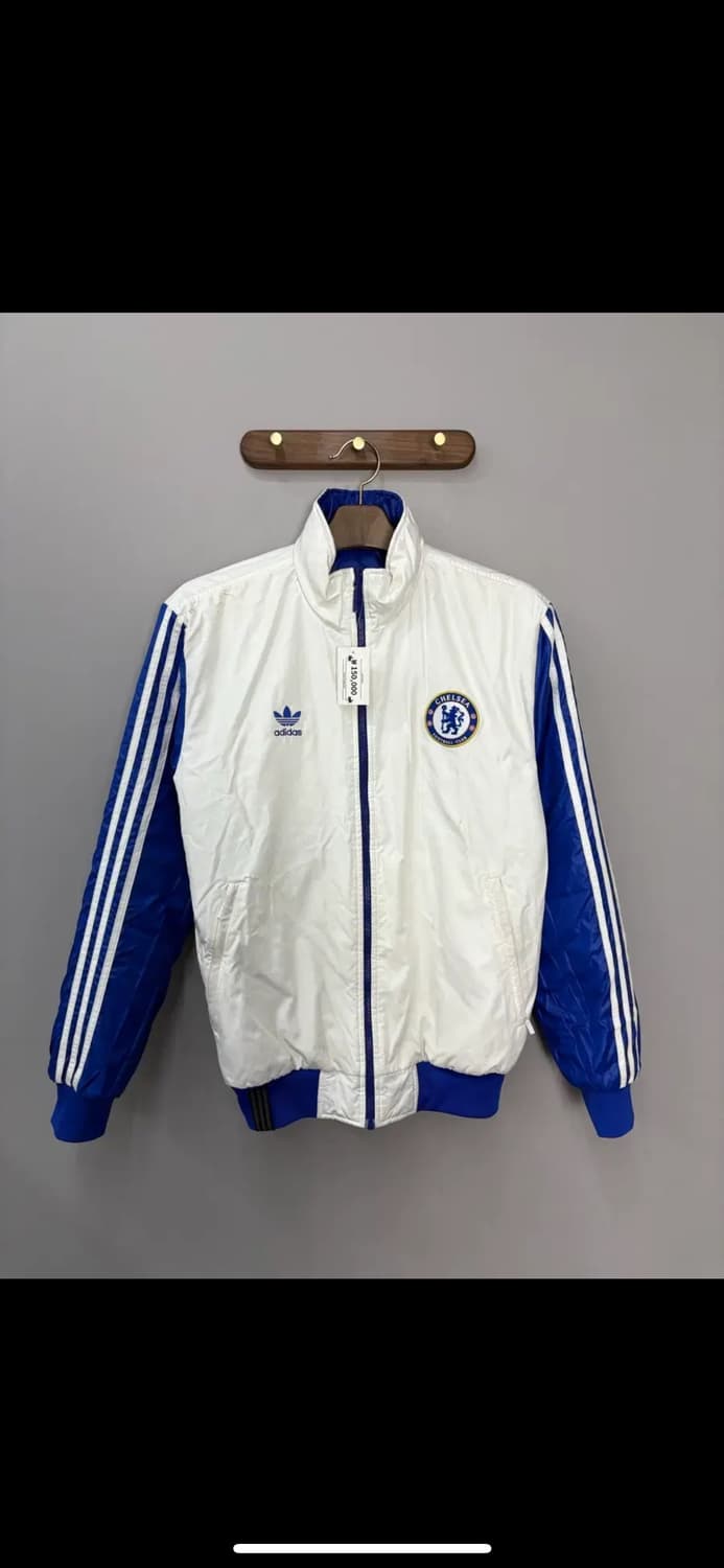 아디다스 첼시 블루화이트 삼선 리버시블 패디드 바람막이점퍼 H1785 상품이미지4