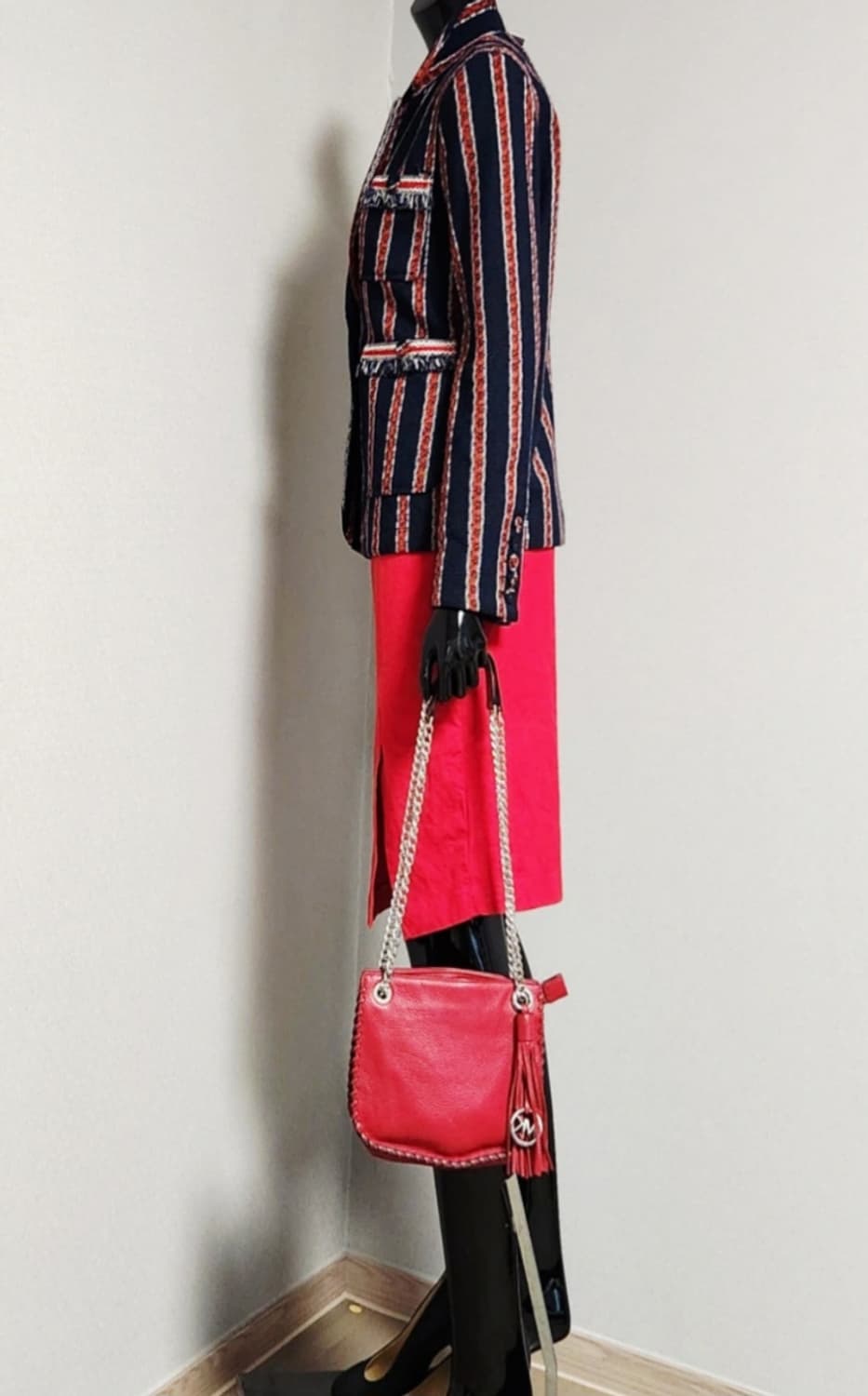 스트라이프 트위드 자켓  상품이미지4