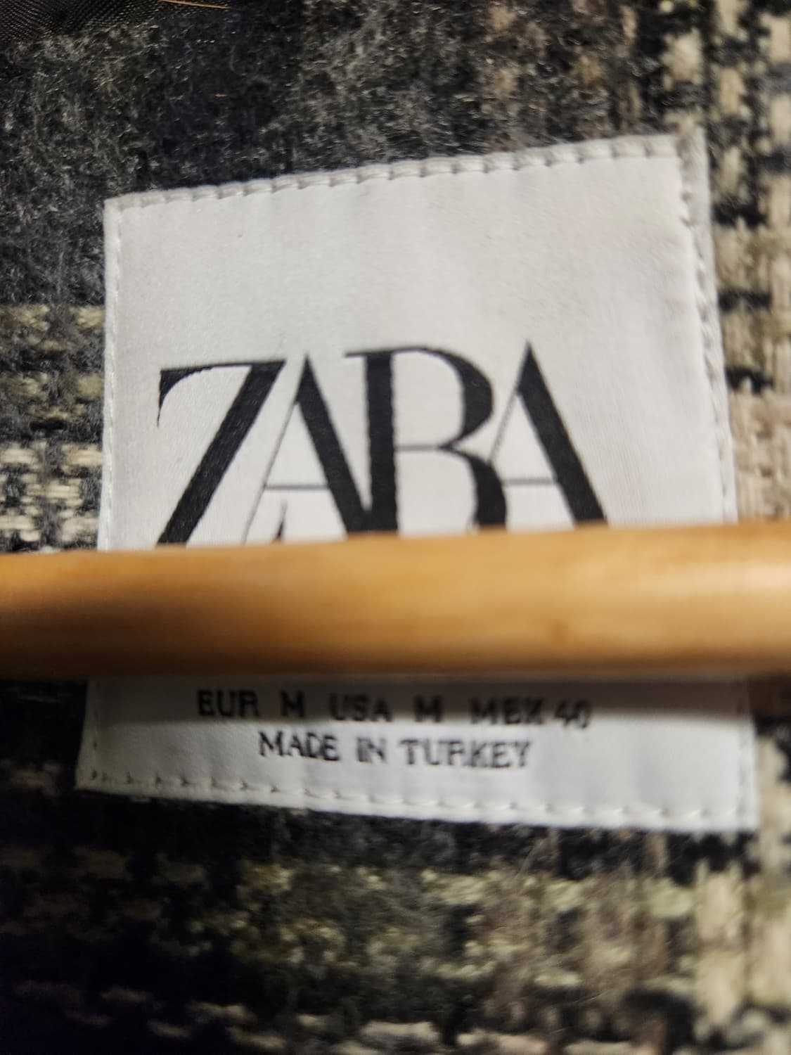 자라 체크 누빔 트러커 자켓 M 상품이미지2