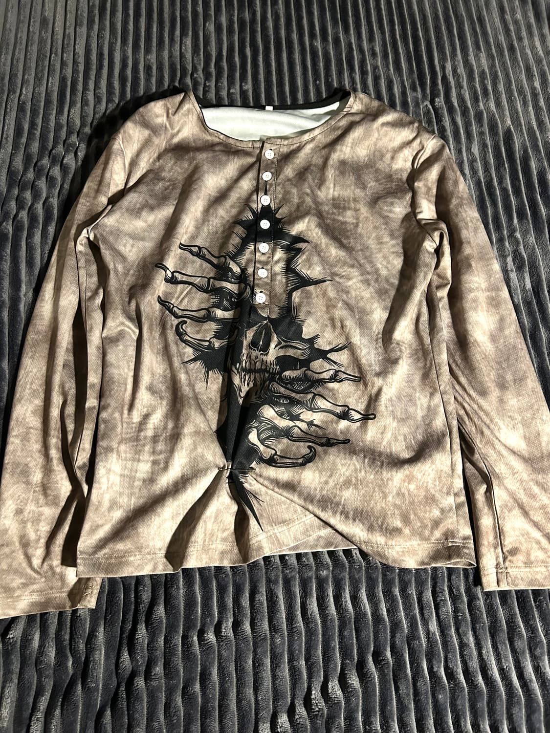 Skull printing Button Long sleeve 상품이미지1