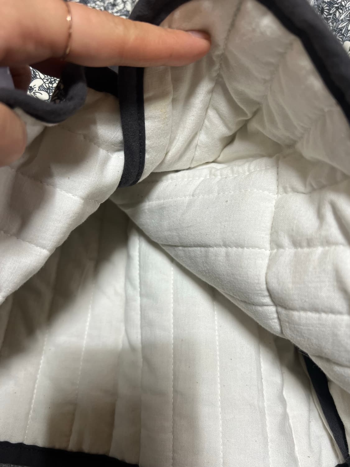 빈티지 플라워 프린트 퀼드 자켓 상품이미지4