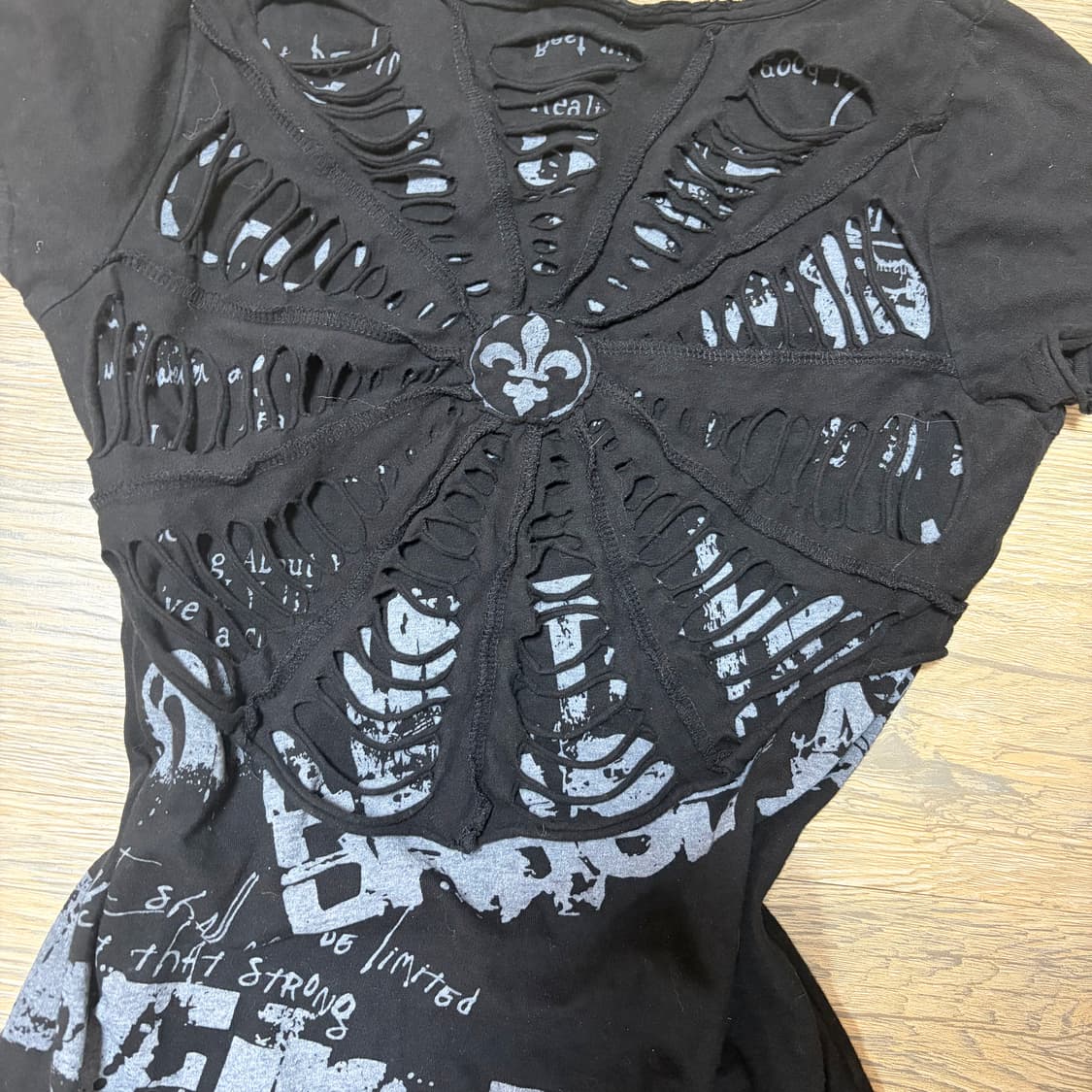 오늘만)레이어룸 스파이더 거미줄 반팔티셔츠 펑크 갸루 그런지 상품이미지5