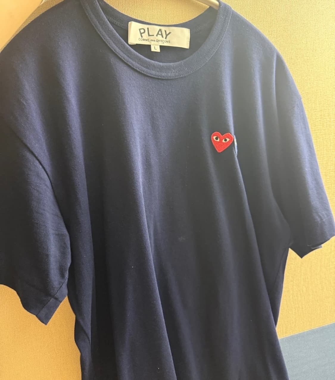 꼼데가르송 PLAY 네이비 반팔티 L (새제품) 상품이미지1