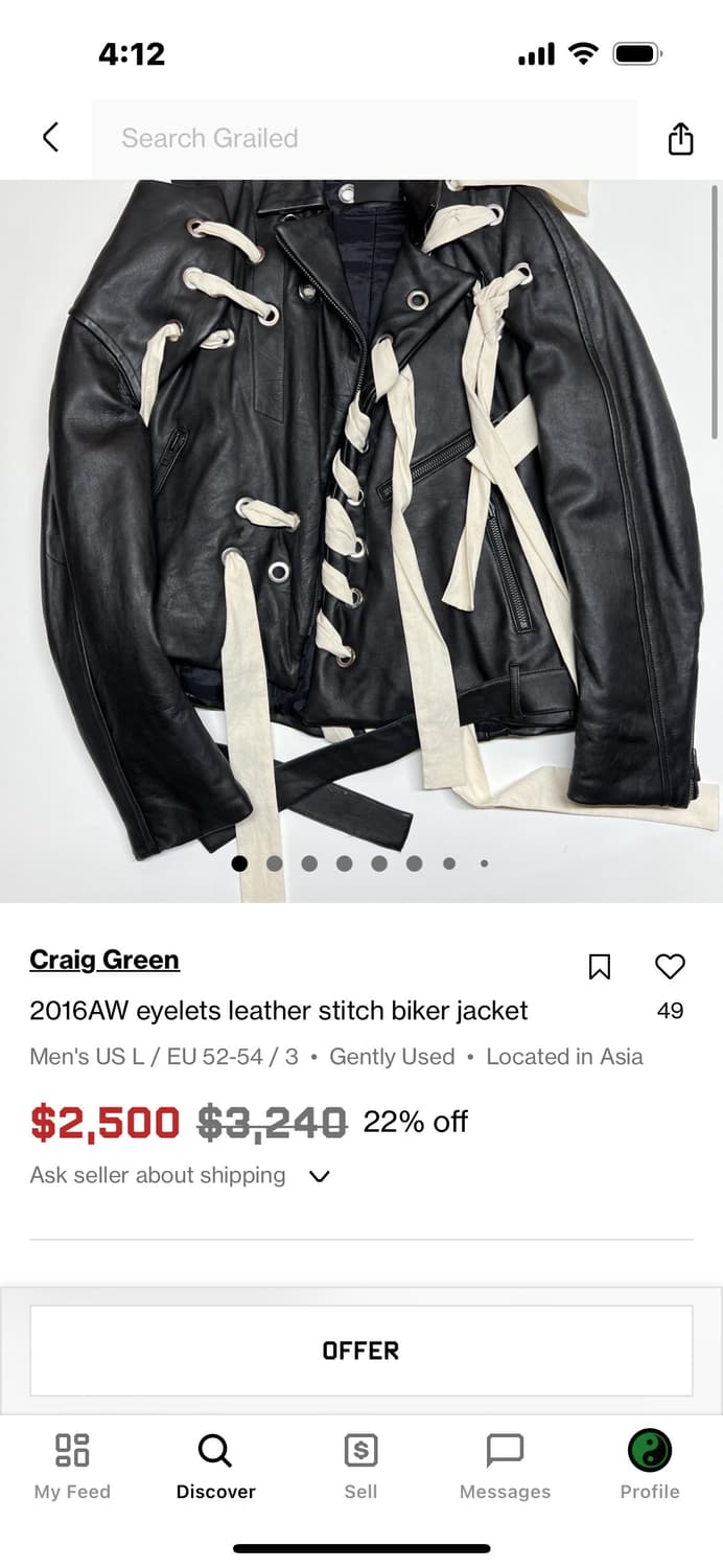 AW2016 Eylets Leather Jacket 상품이미지4