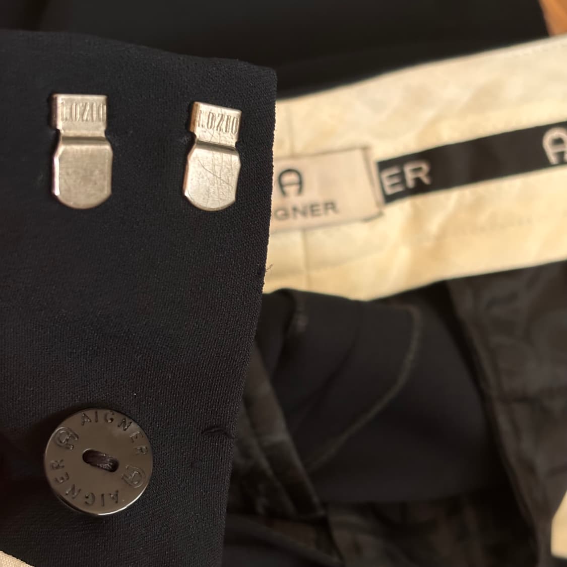 아이그너 정품 블랙 팬츠 28 비스코스 세련된 실루엣 상품이미지3