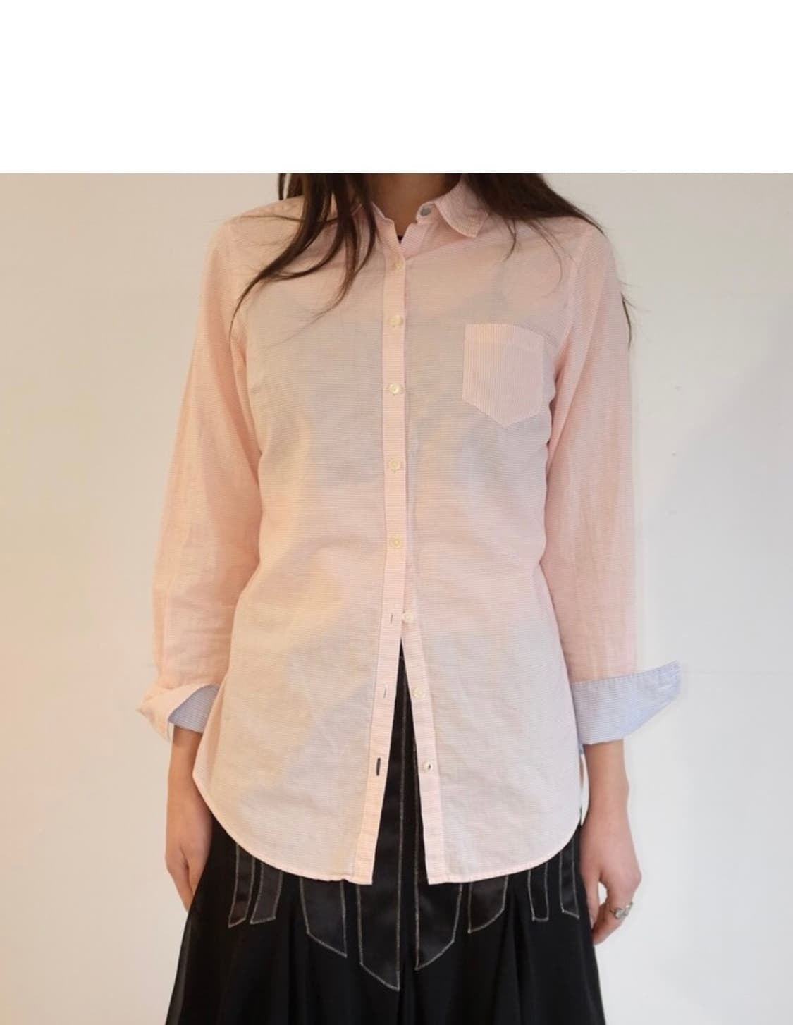 타미힐피거 핑크 스트라이프 셔츠 상품이미지3