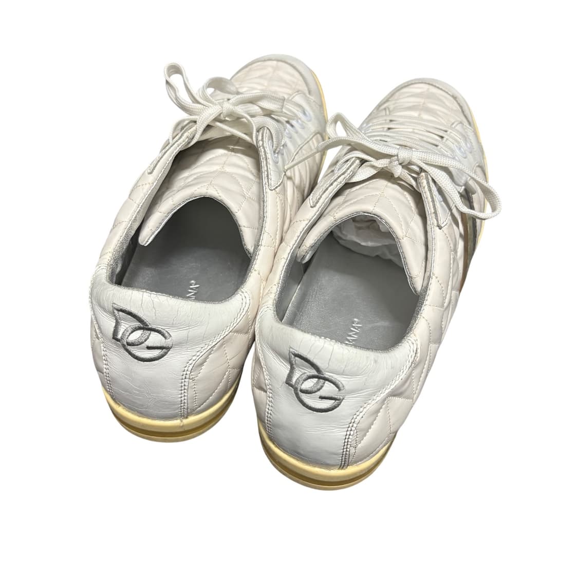 돌체앤가바나 화이트 레더 플랫 스니커즈 10.5 280-285 상품이미지3