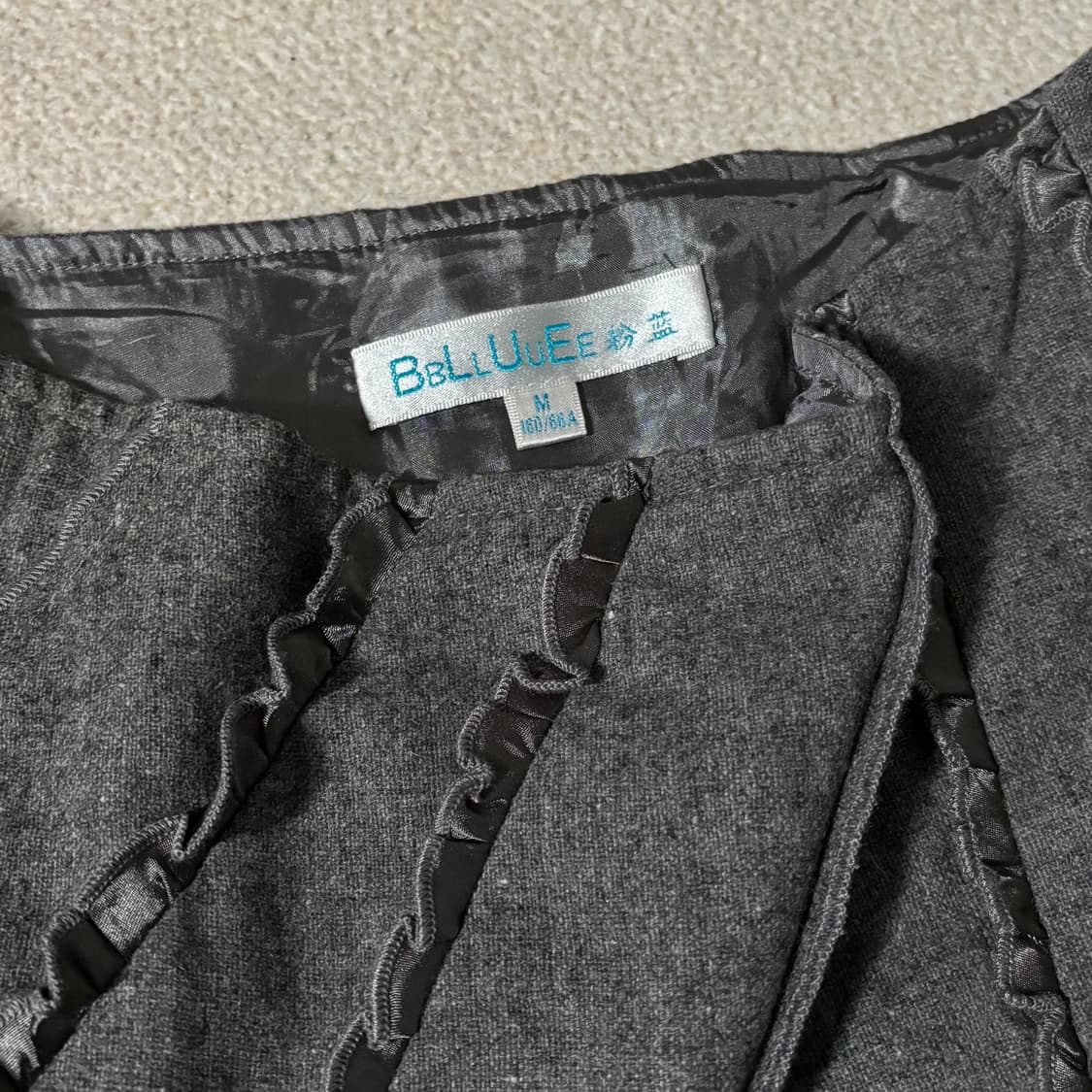 빈티지 그레이 레이어드 스커트 상품이미지5