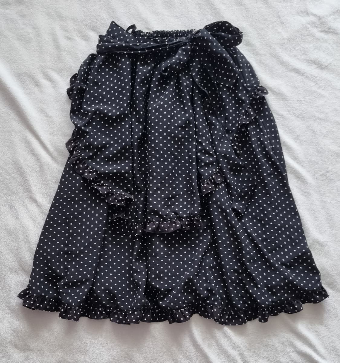 빈티지 모리걸 하구미 갸루 도트 리본 스커트 상품이미지1