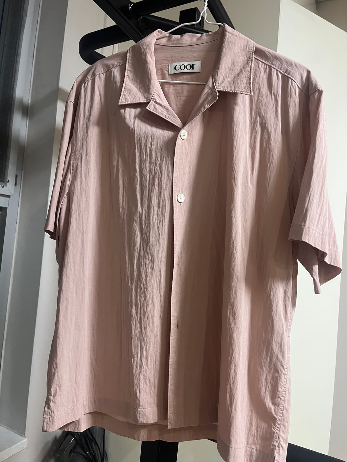 [S] 쿠어 내츄럴 링클 카라 셔츠 인디핑크 상품이미지3