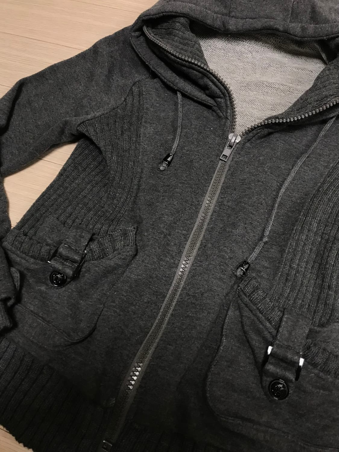 니트 후드집업 상품이미지3