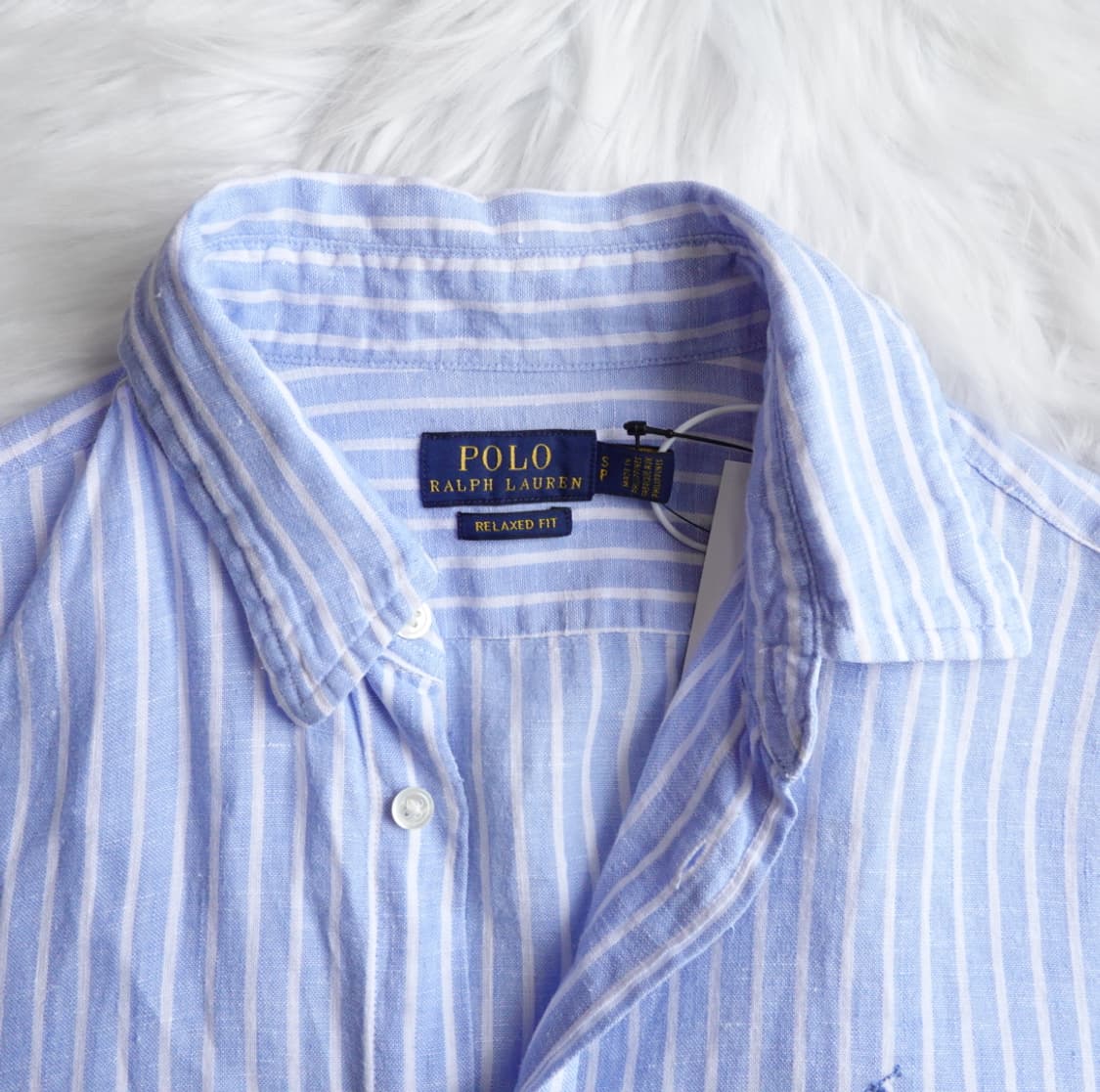 폴로 랄프로렌 스트라이프 린넨 셔츠 1927 상품이미지4