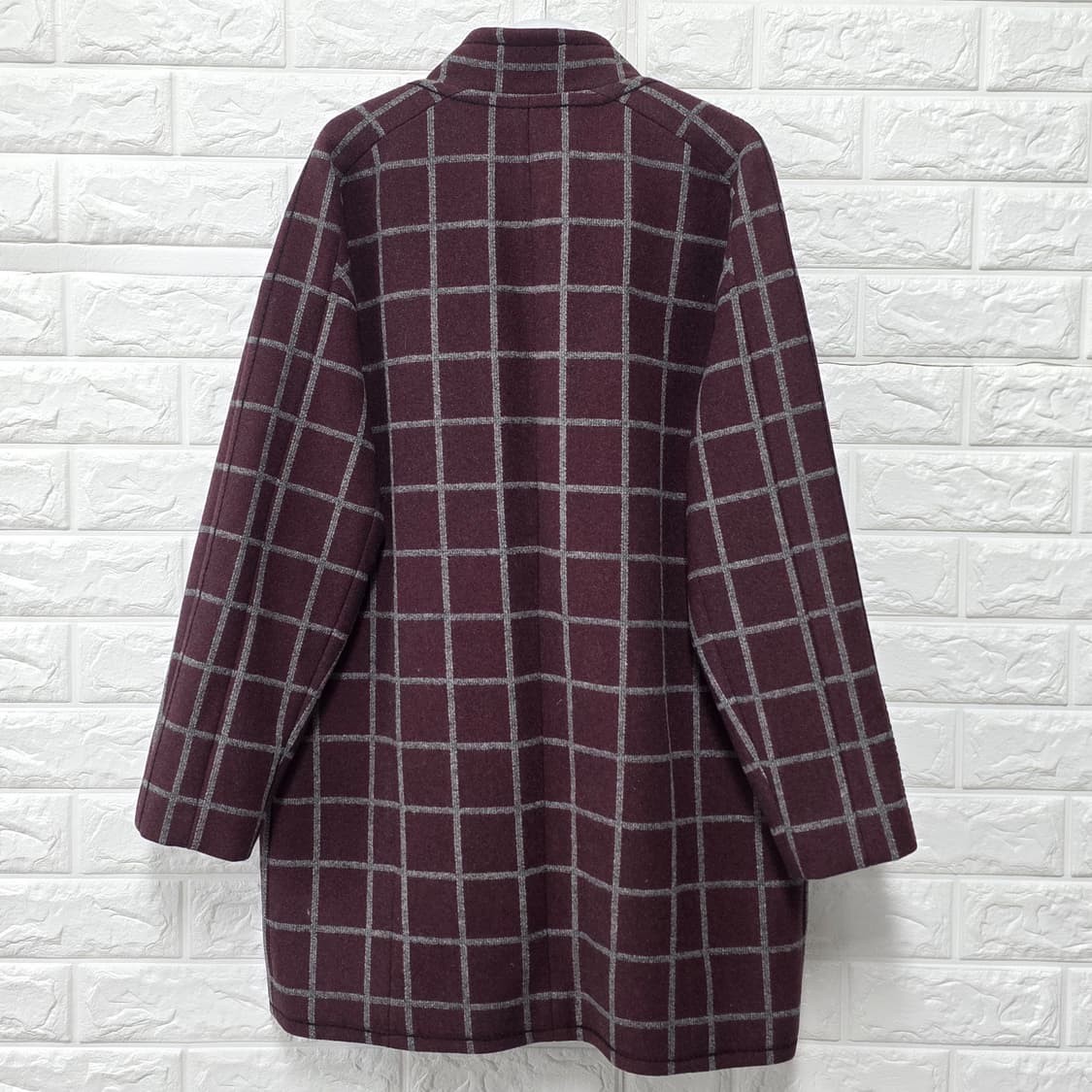 택포// 한섬 어즈세컨 여성 체크 코트 S 상품이미지4