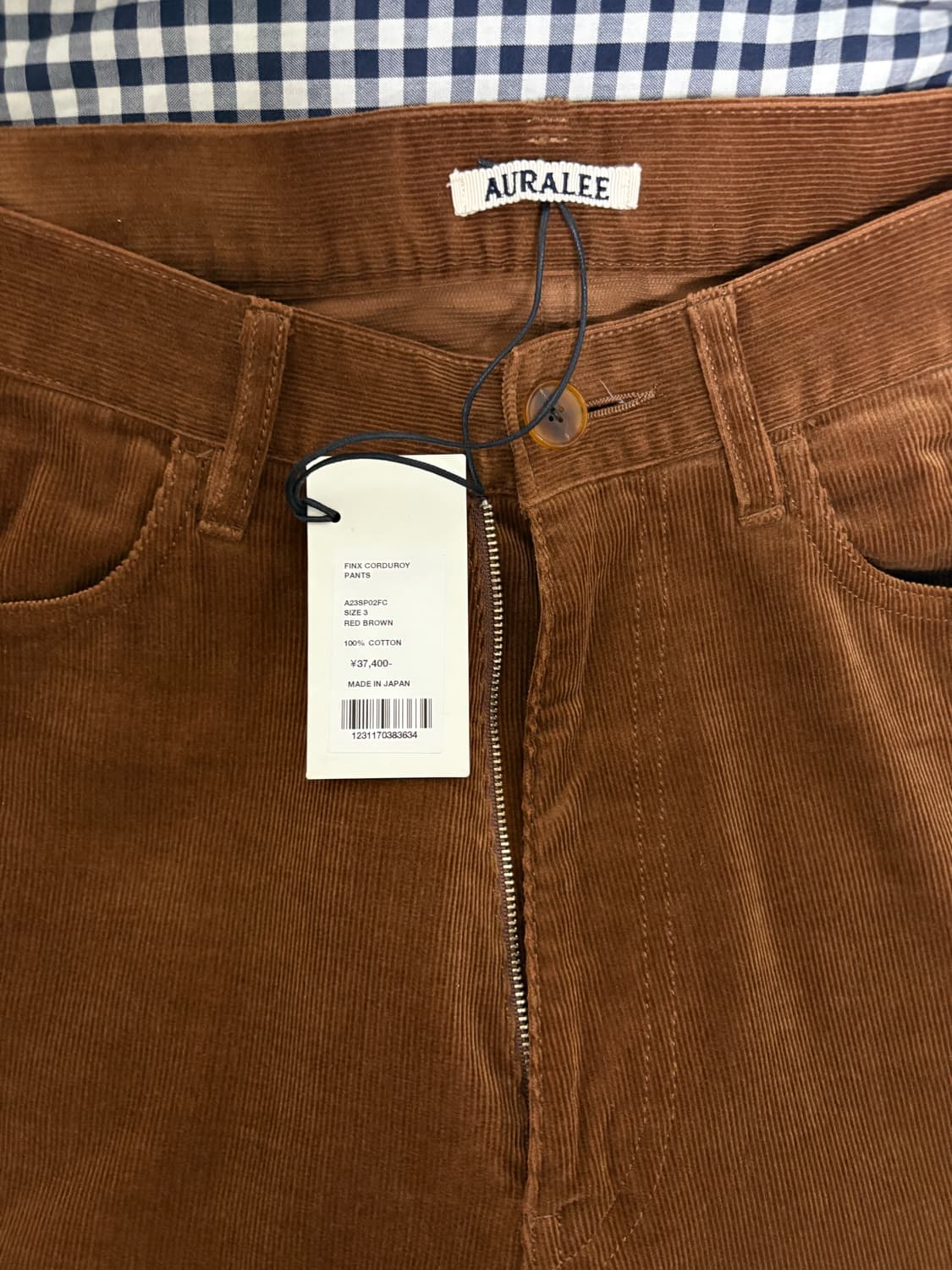 오라리 코듀로이 팬츠 레드 브라운 3 상품이미지2