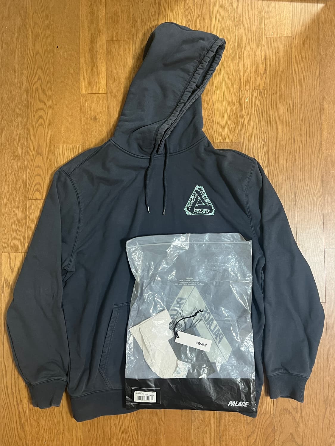 XXL 2XL 팔라스 트라이 르 뵈르 자수 후드 네이비 후디 상품이미지2