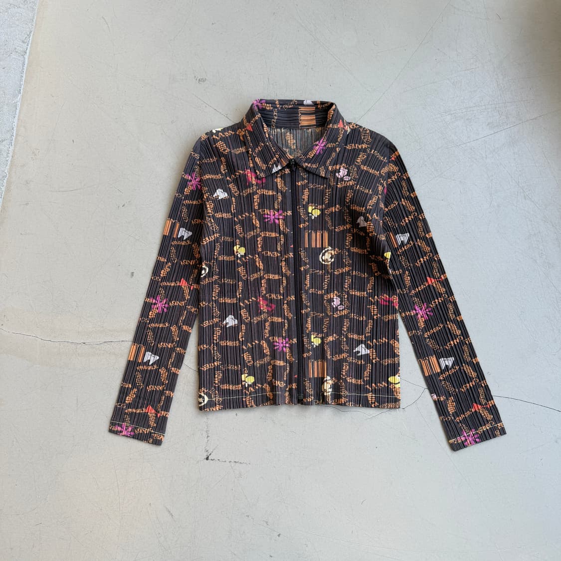 플리츠 플리즈 그래픽 플리츠 자켓 상품이미지2