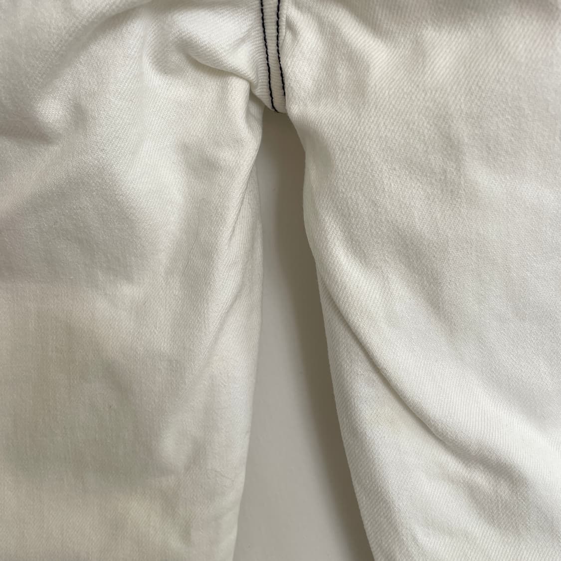 버버리 화이트 여성27 코튼 블랙 스티치 스탠다드 데님 팬츠 바지 상품이미지6