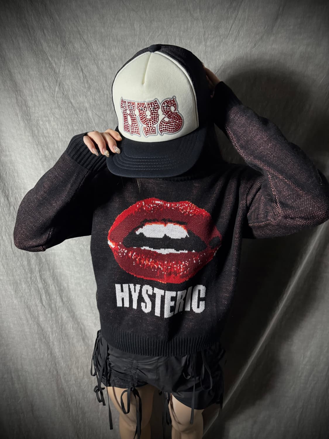 HTS Y2K Rhinestone Trucker Cap 상품이미지2