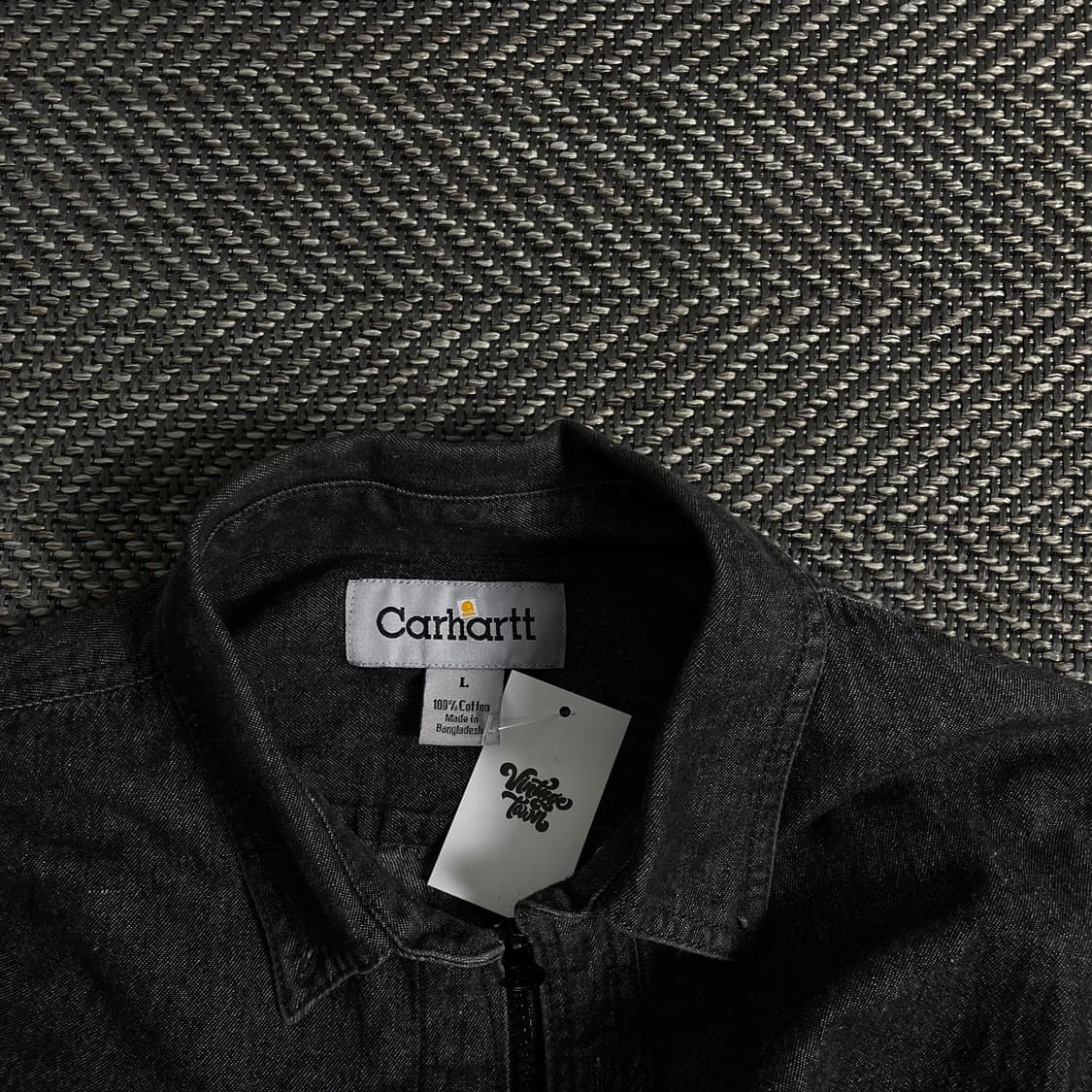 칼하트 크롭 리메이크 투웨이 흑청 셔츠 자켓o 3033 상품이미지4