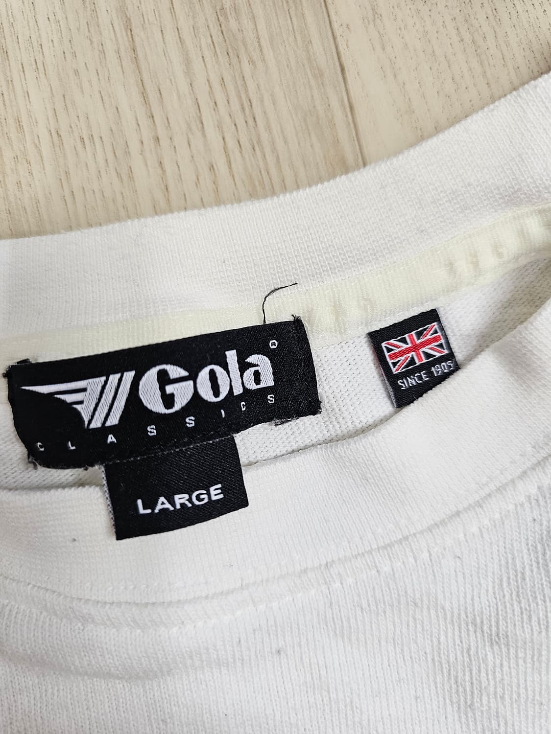 [L] Gola 골라 레트로 빅로고 화이트 긴팔 티셔츠 상품이미지4