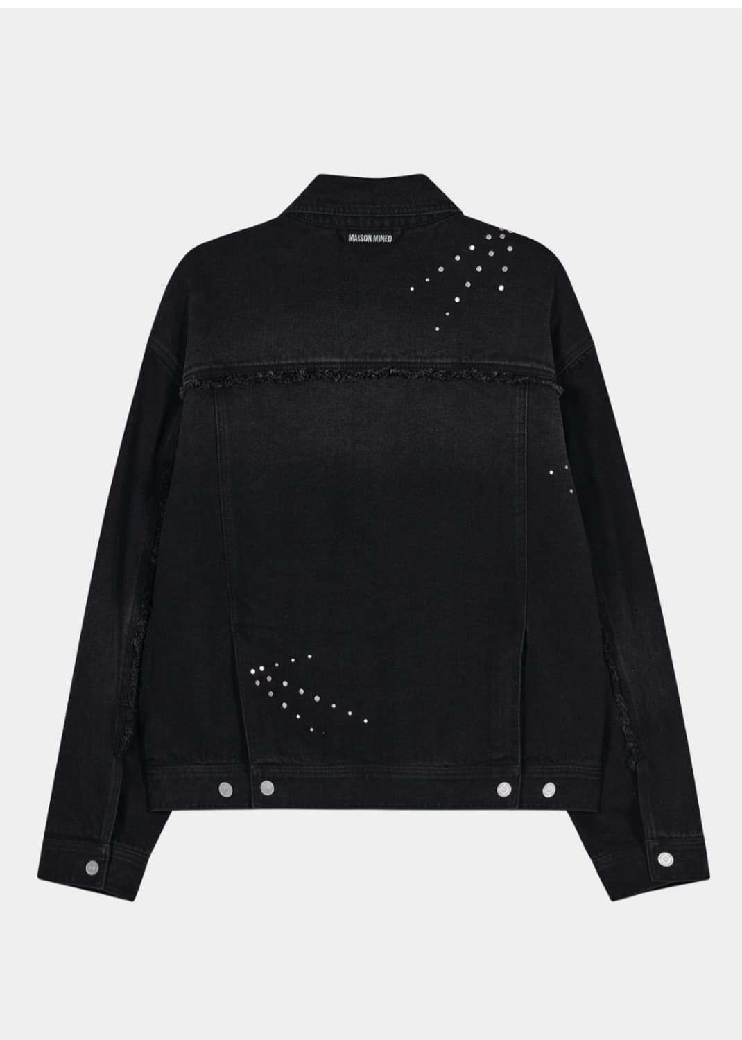 메종미네드 스터드 데님 트러커 블랙 s 상품이미지5