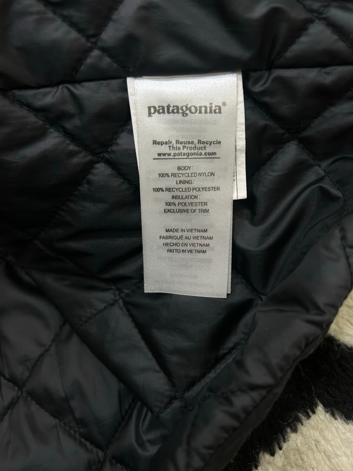 [실측XL]파타고니아 이스머스 누빔 바람막이 자켓/블랙 상품이미지7